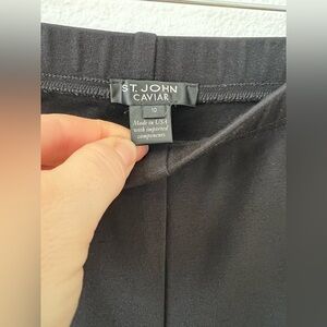 St. John Caviar Old Money Minimalist Casual Chic Pull On Stretch Trousers Sz 10